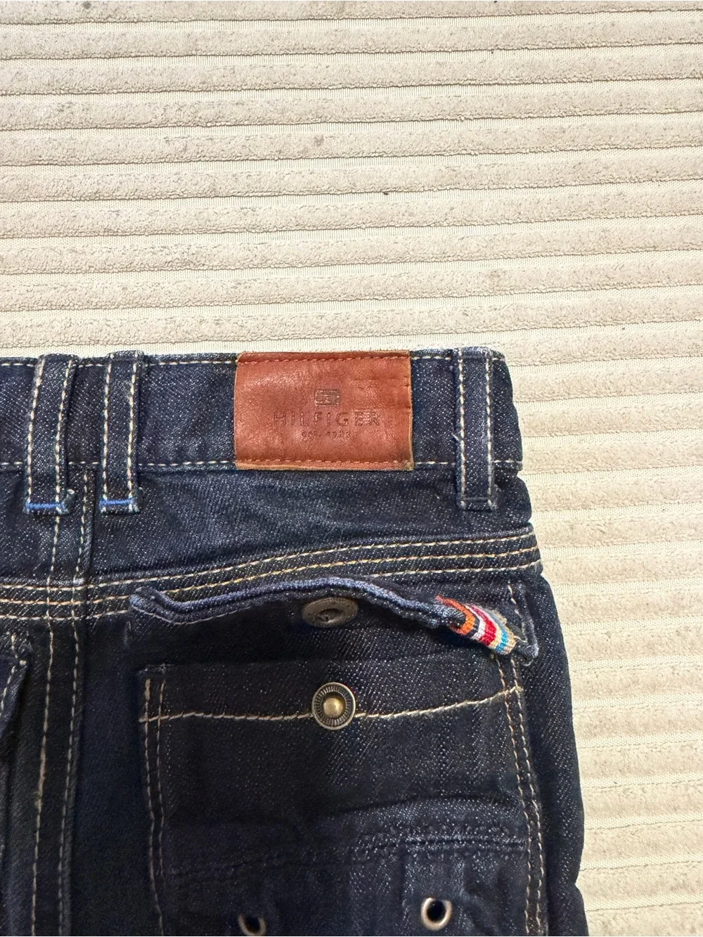 Tommy Hilfiger Dark Indigo Kids Jeans with Flag Tab
